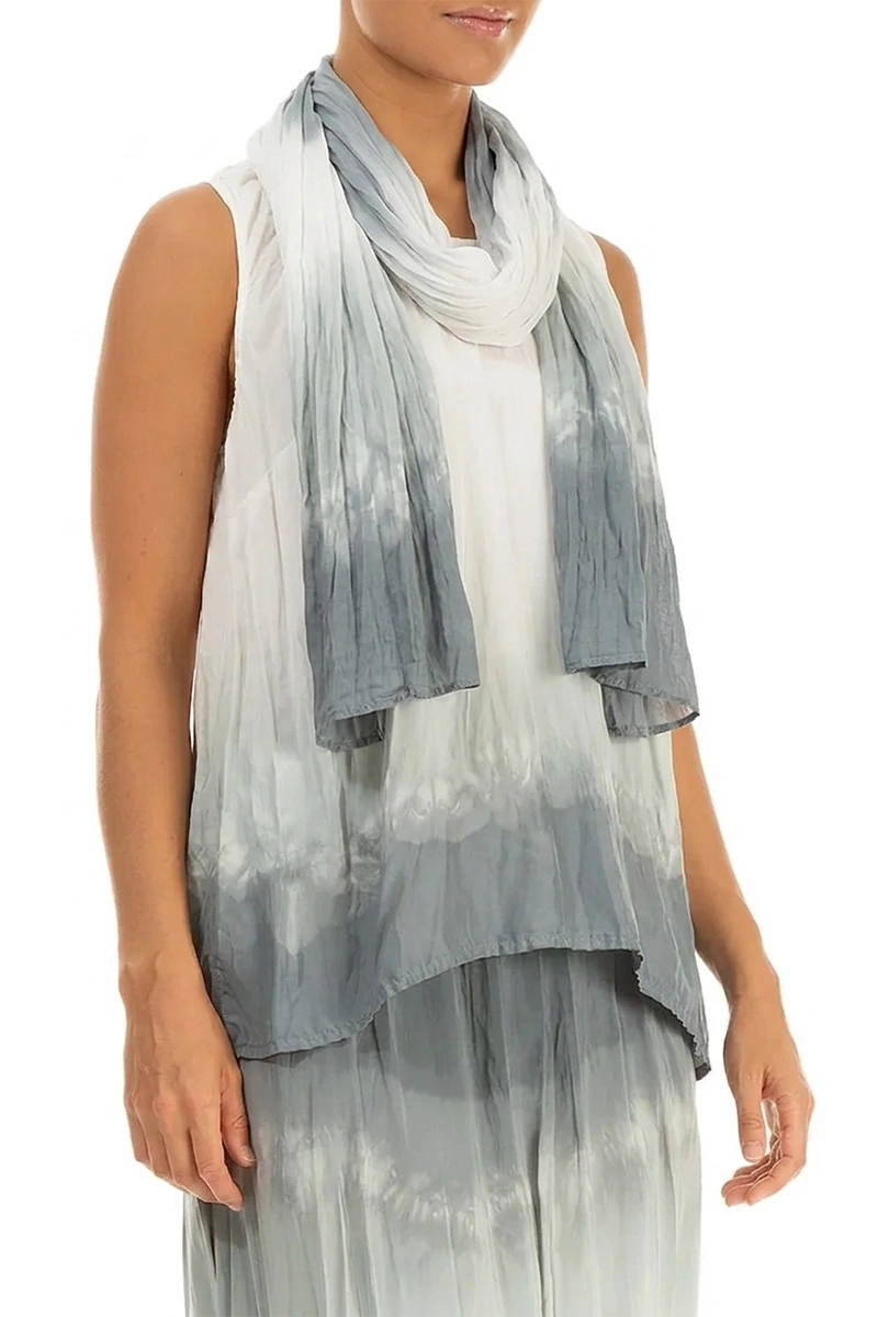 Sage Ombré Pure Silk Scarf 3
