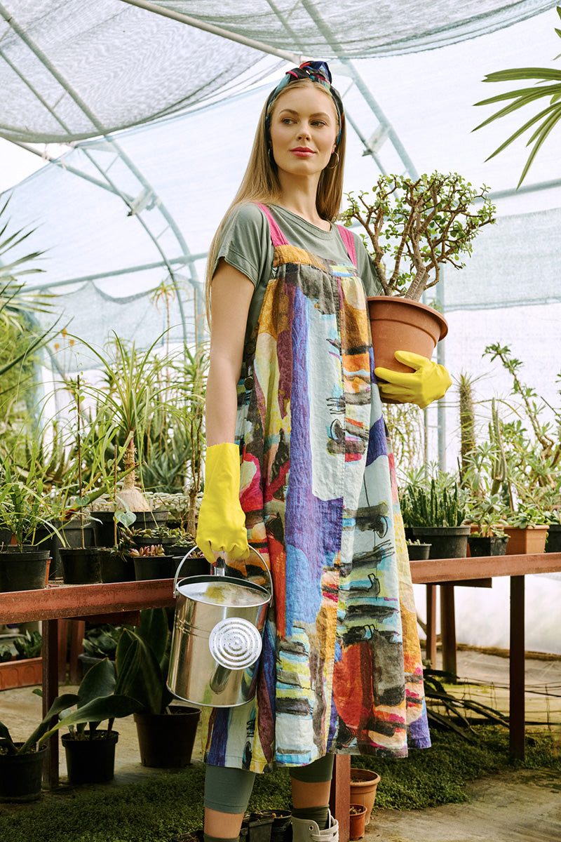 Abstract Silk Bamboo Square Scarf 6