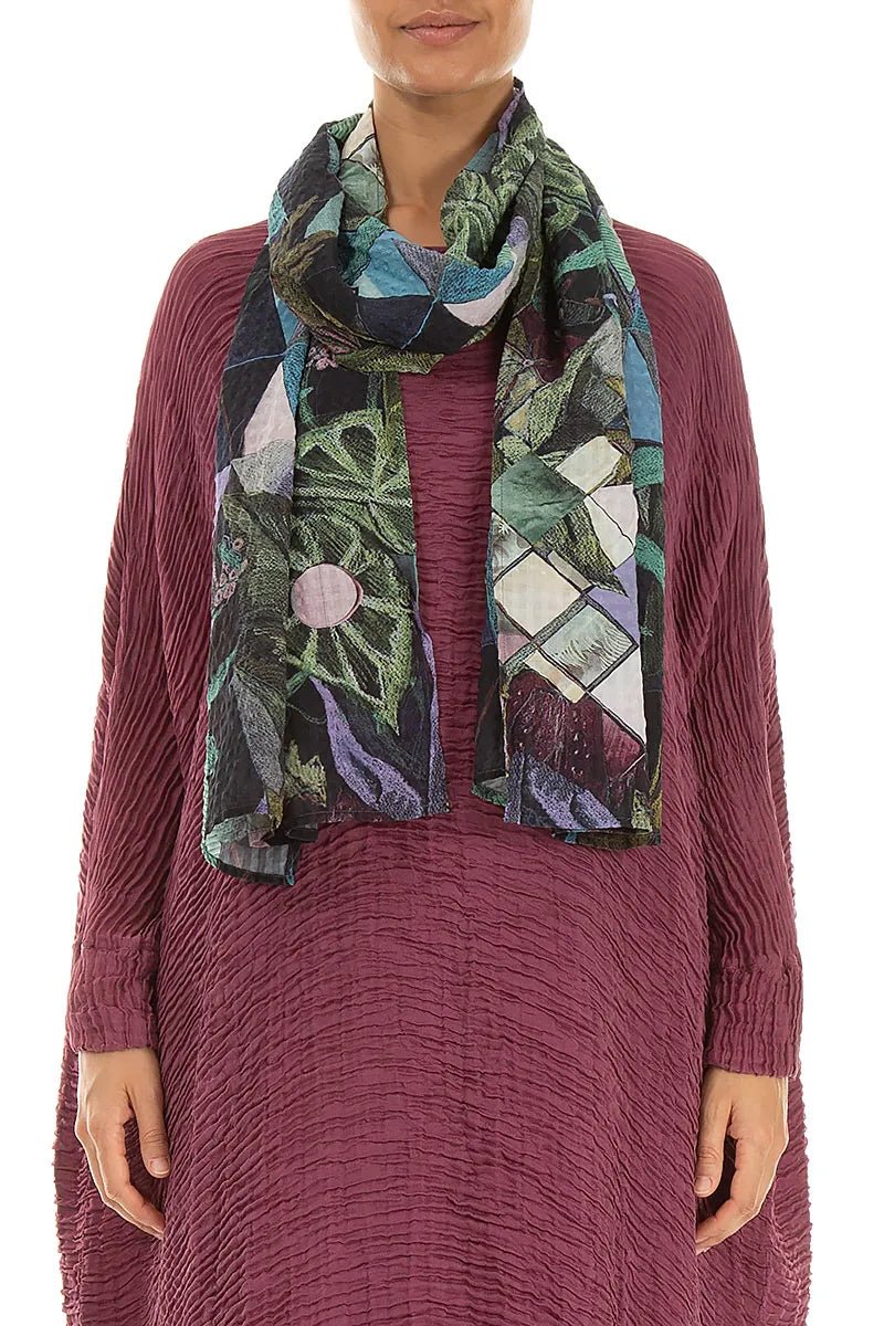 Art Mosaic Textured Silk Scarf 1