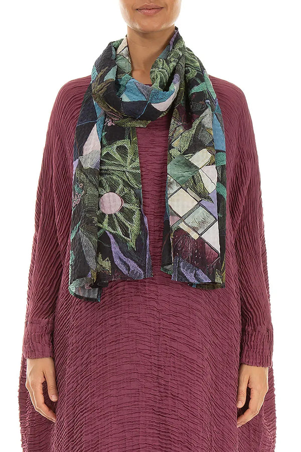 Art Mosaic Textured Silk Scarf 1