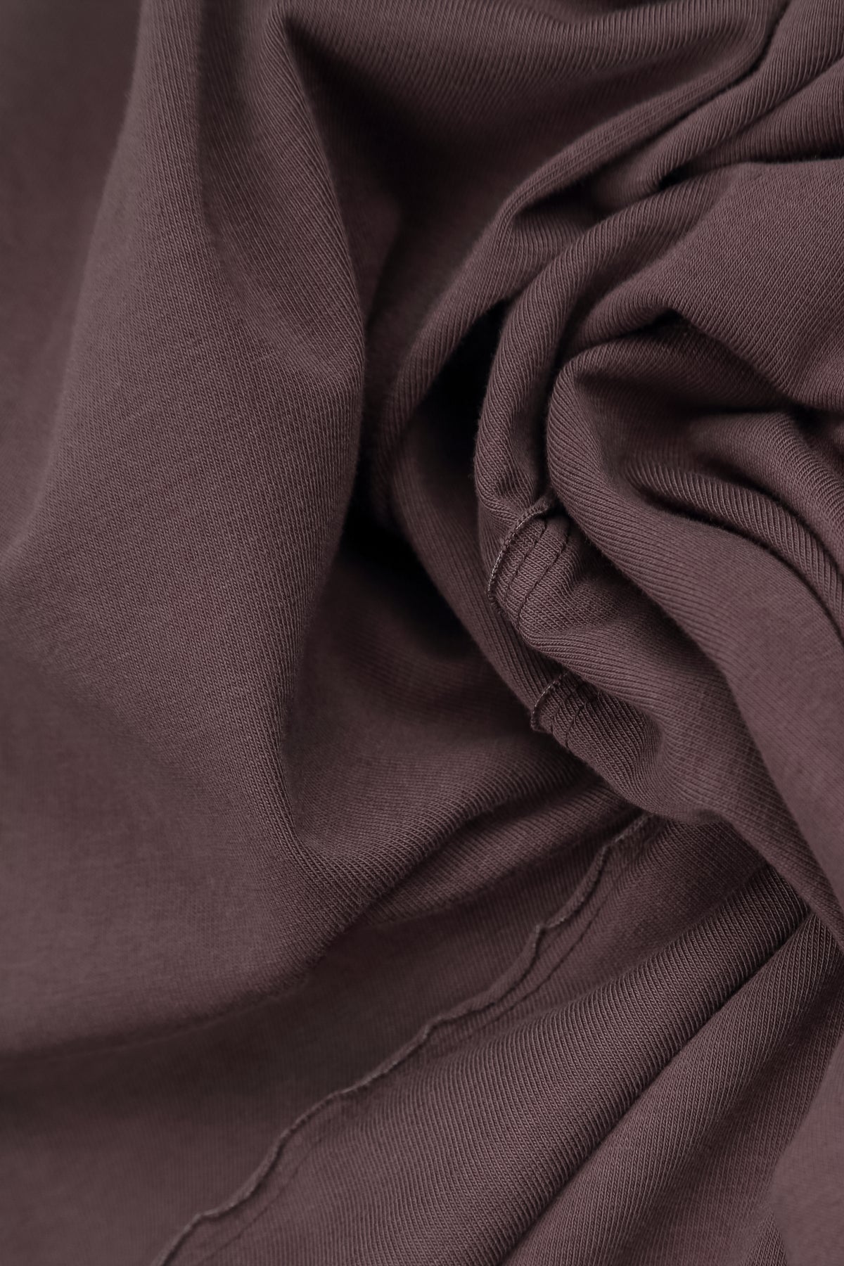 Robe évasée asymétrique en Coton Brun truffe