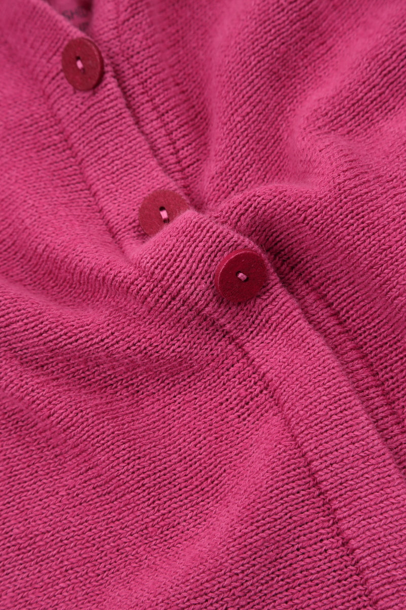 Boxy Fuchsia Linen Cardigan 5