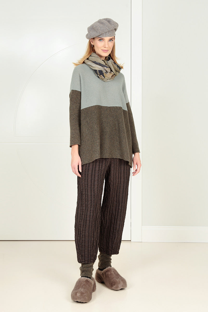 Dual Khaki & Pistachio Wool Sweater 7