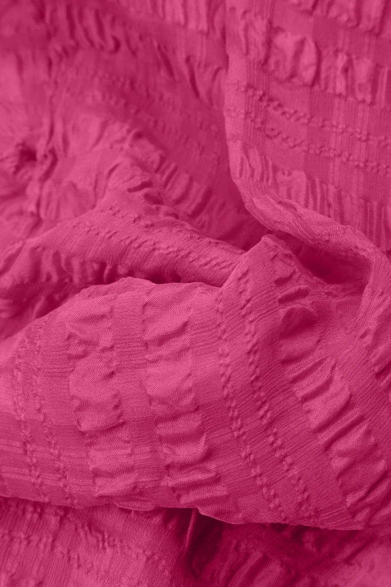 Flowing Fuchsia Layered Silk Dress 5