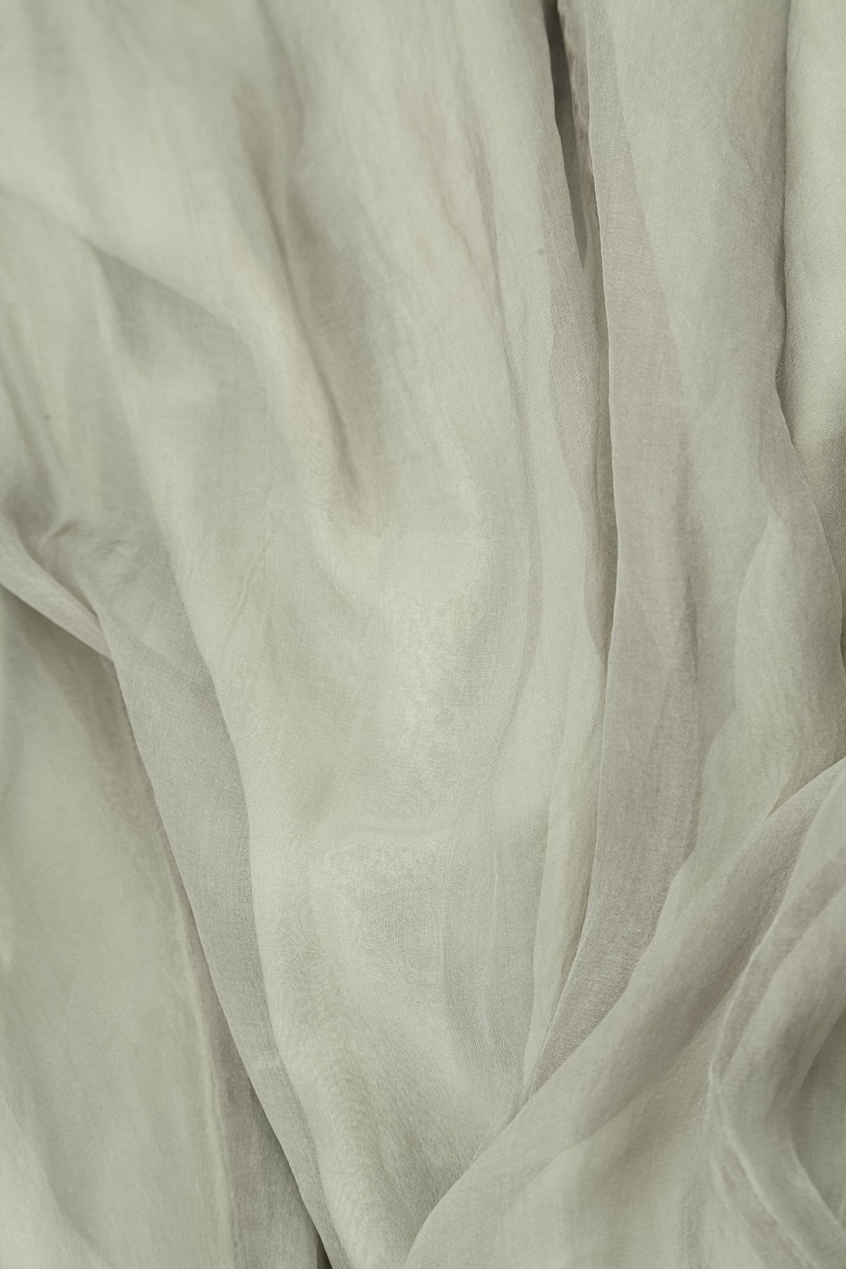 Flowing Olive Grey Silk Chiffon Jacket 6