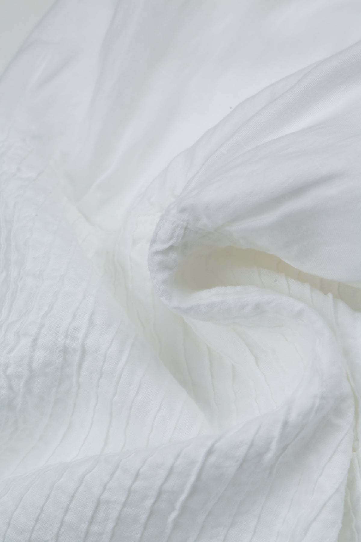 Sleeveless White Pintuck Linen Dress 5