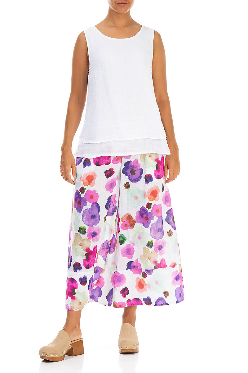 Layered Sleeveless White Gauze Linen Top 4