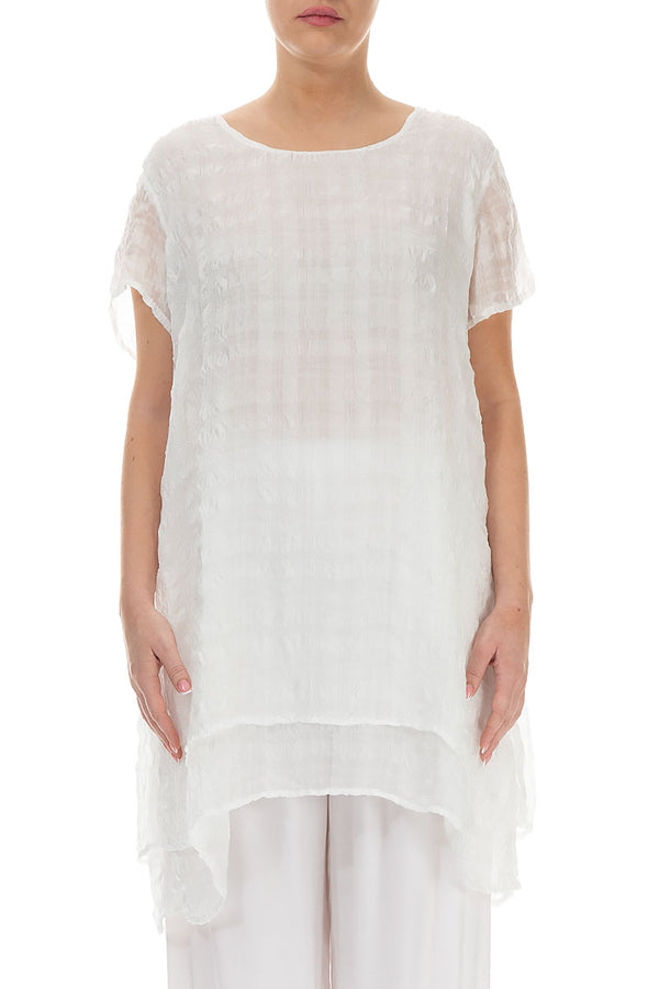 Layered White Light Silk Tunic 1