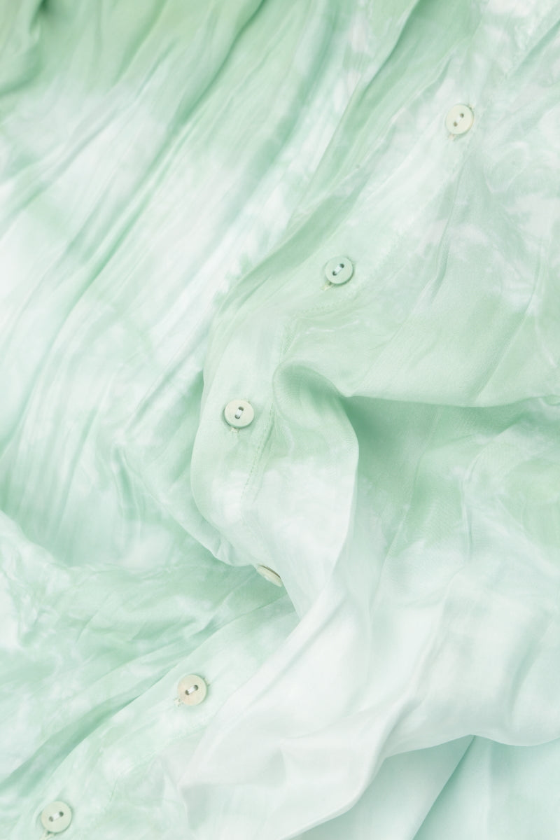 Loose Liquid Sea Mist Crumpled Pure Silk Shirt 6