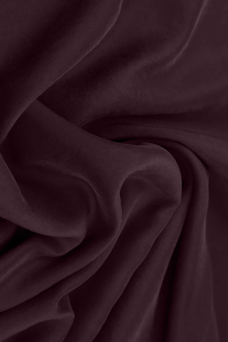 Romantic Deep Plum Silk Bamboo Dress