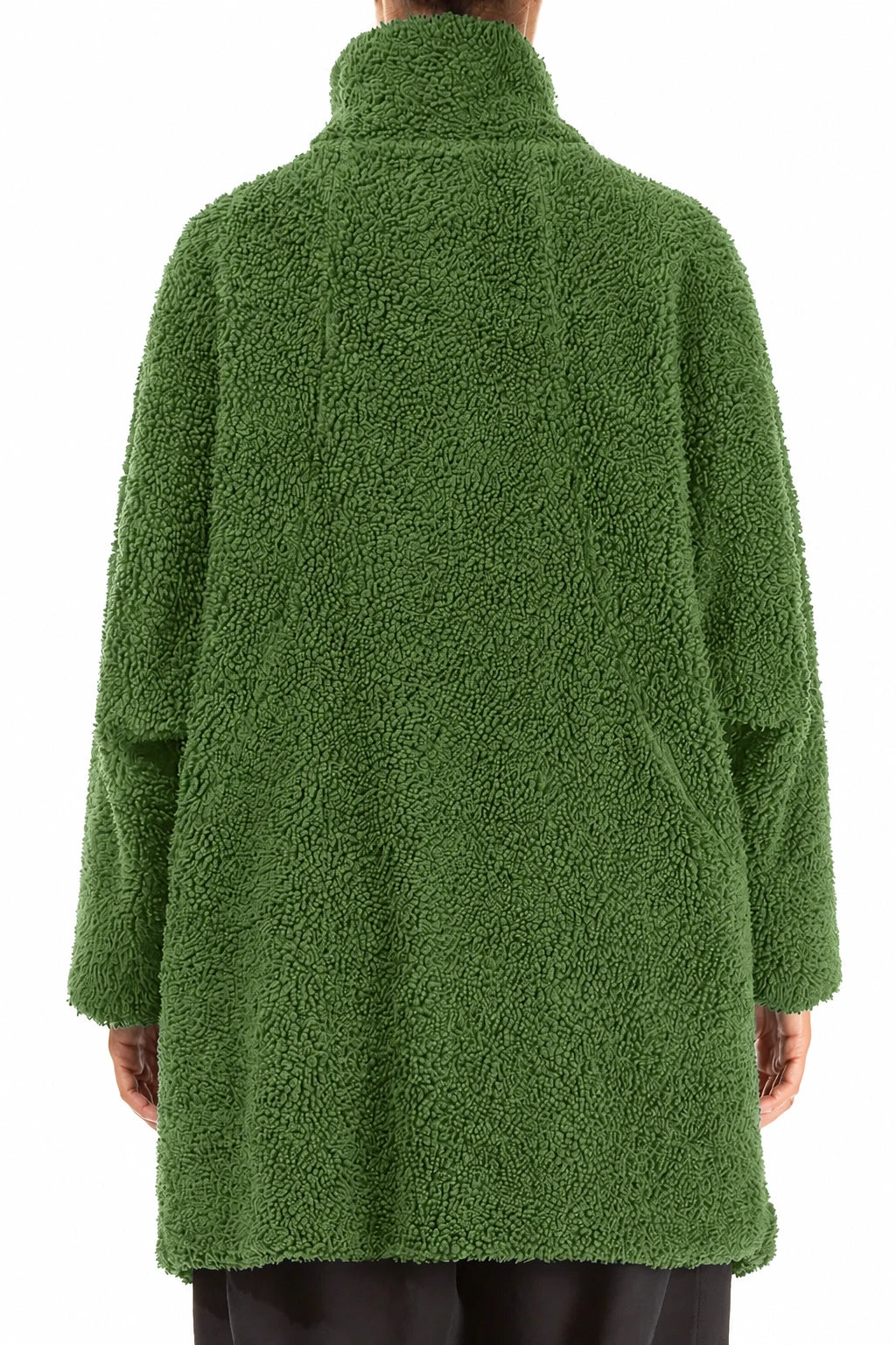 Kleeblattgrüner Teddy-Baumwollmantel