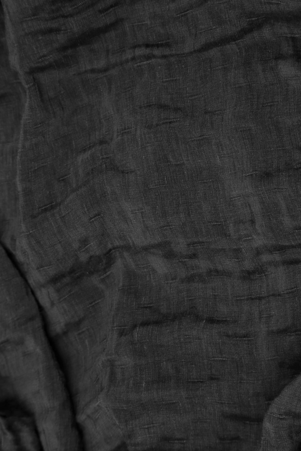 Short Textured Black Silk Linen Jacket 5