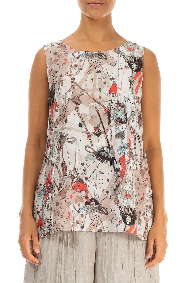 Sleeveless Savannah Silk Bamboo Top 1