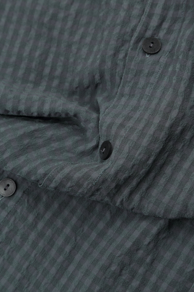 Slit Hem Graphite Textured Silk Jacket 6