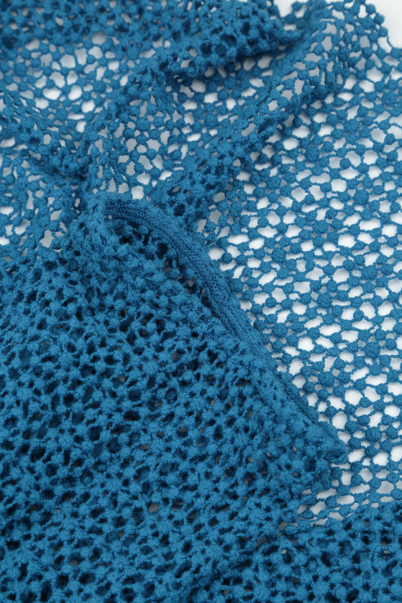 Soft Flare Cobalt Blue Broderie Cotton Blouse 6
