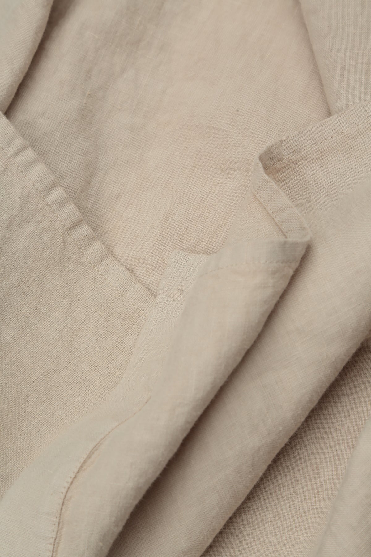 Soft Volume Sleeve Beige Linen Shirt 5