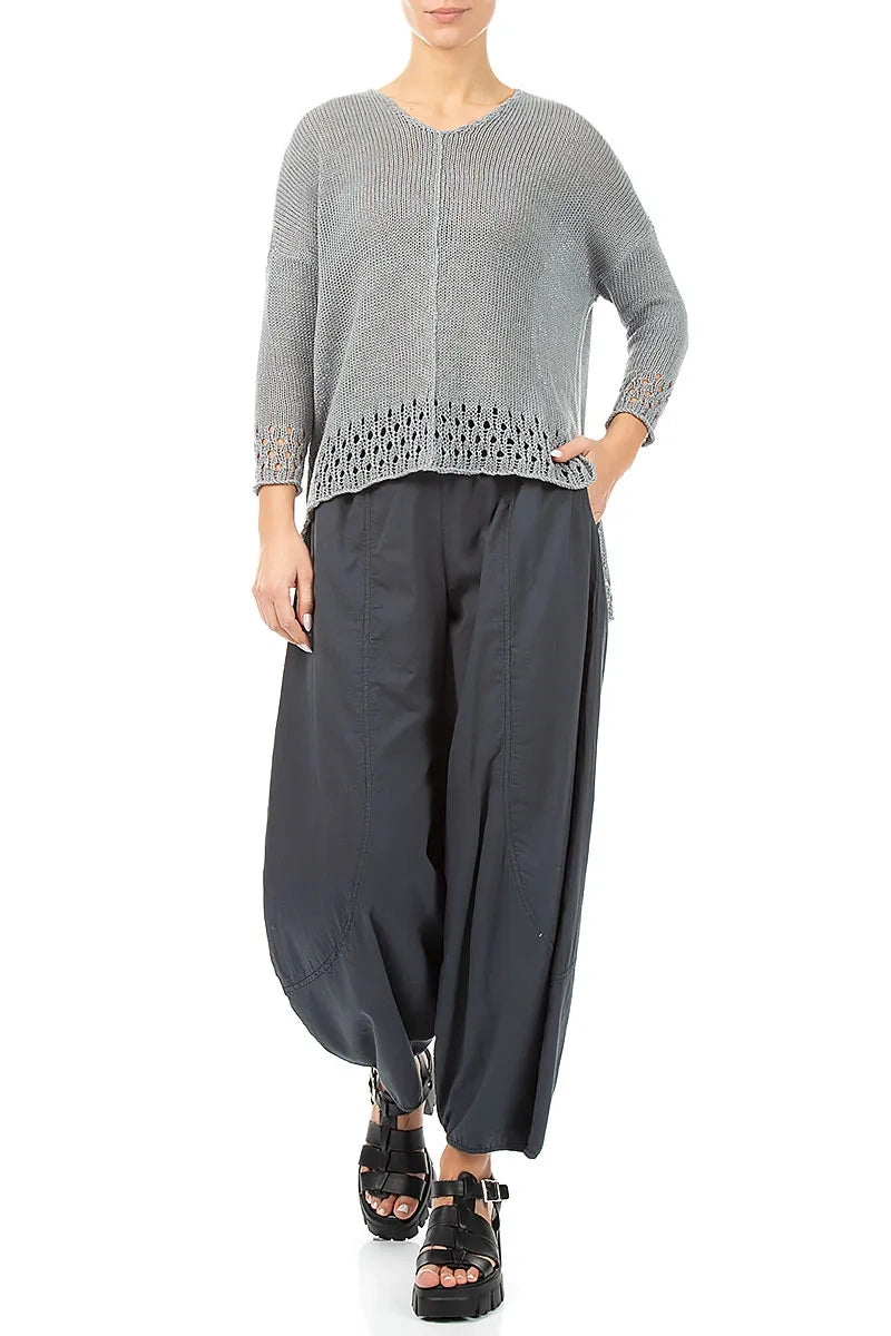Taper Graphite Cotton Trousers 4