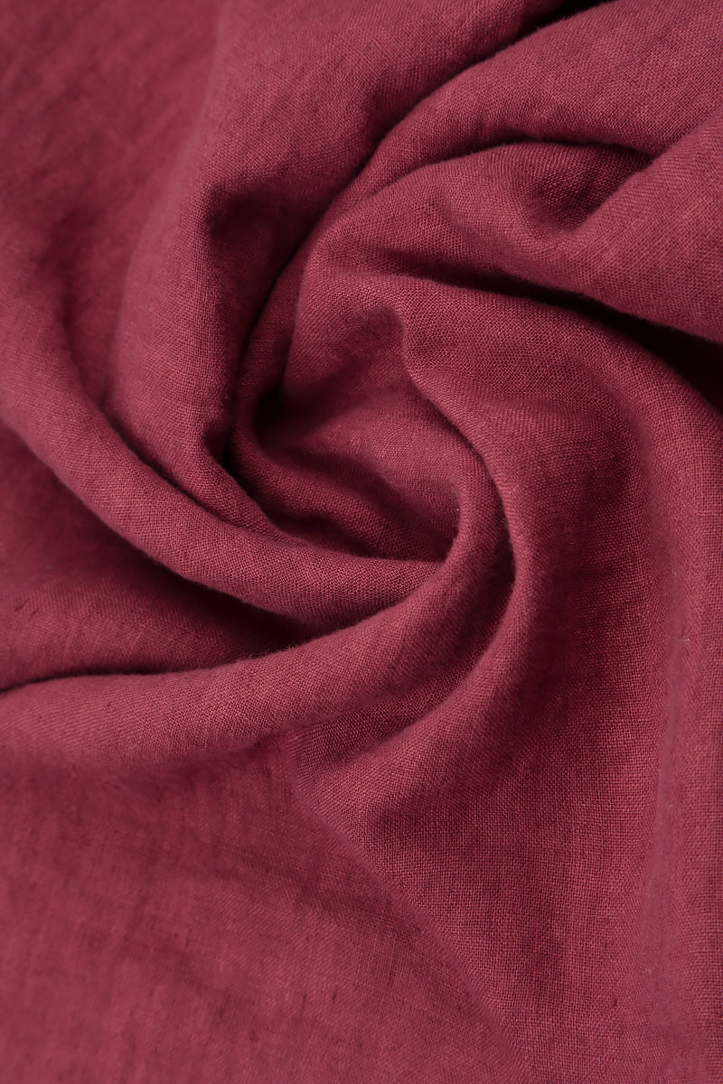 Tiered Antique Ruby Linen Tunic Dress 5