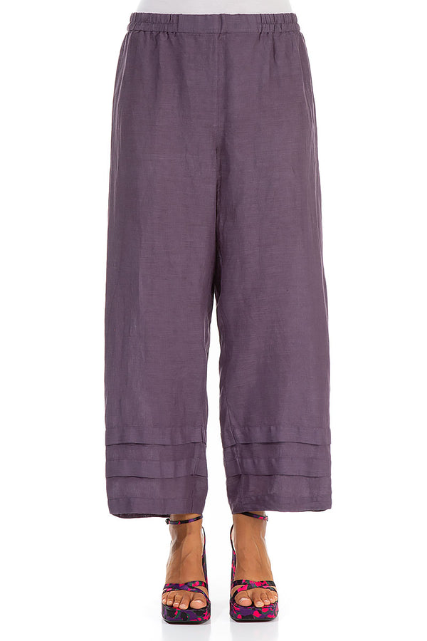 Tuck Ends Amethyst Linen Trousers 1