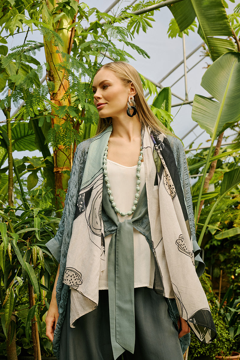 Tumbled Stone Silk Cotton Scarf 5