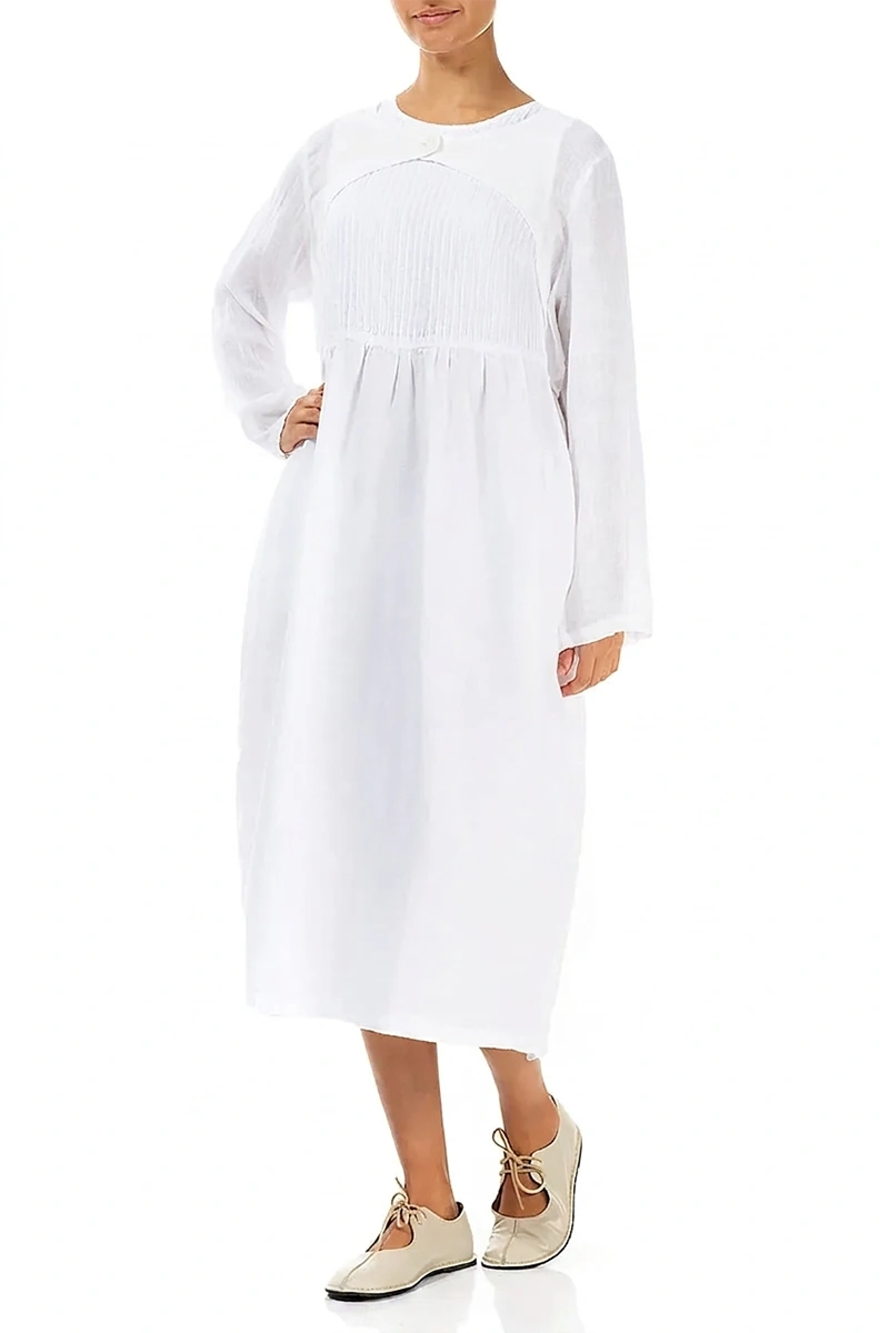 White Gauze Linen Overlay Jacket 4