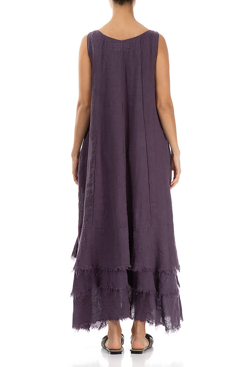 Maxi Amethyst Gauze Linen Dress 3