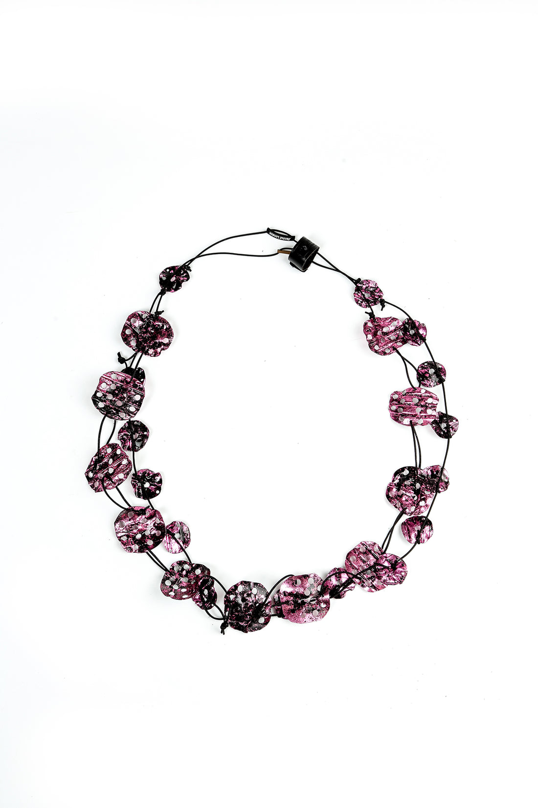 Mauve Taupe Lotus Root Fine Necklace 2