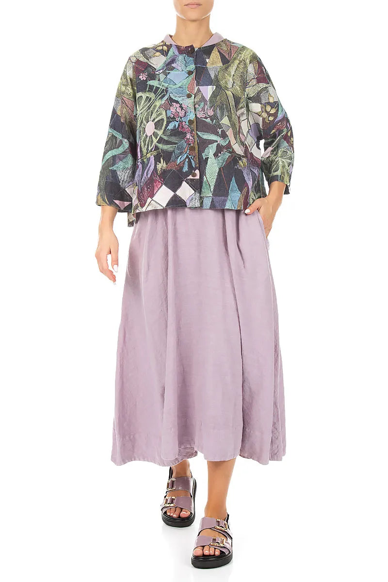Art Mosaic Linen Jacket Blouse 4