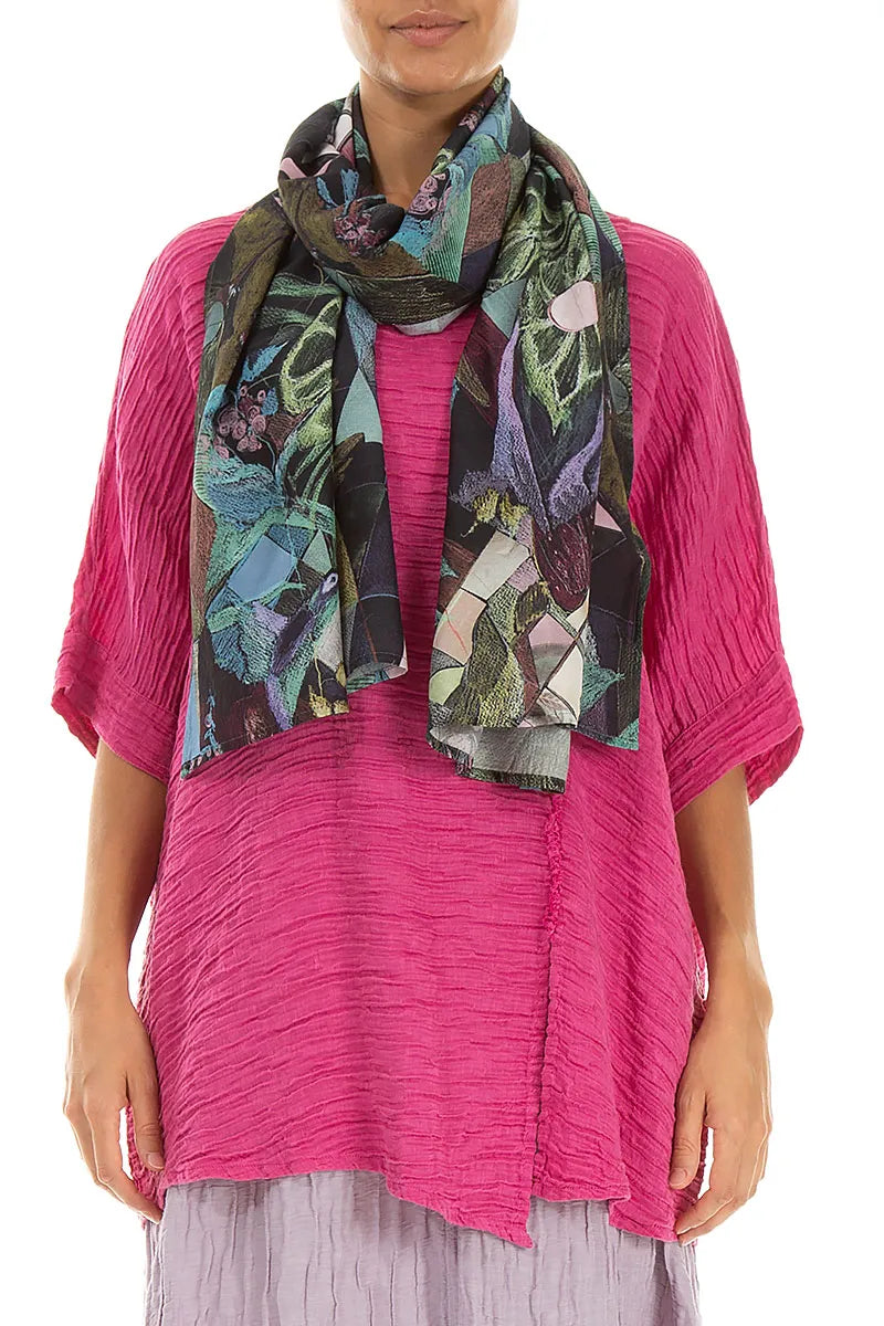 Art Mosaic Silk Bamboo Scarf 1