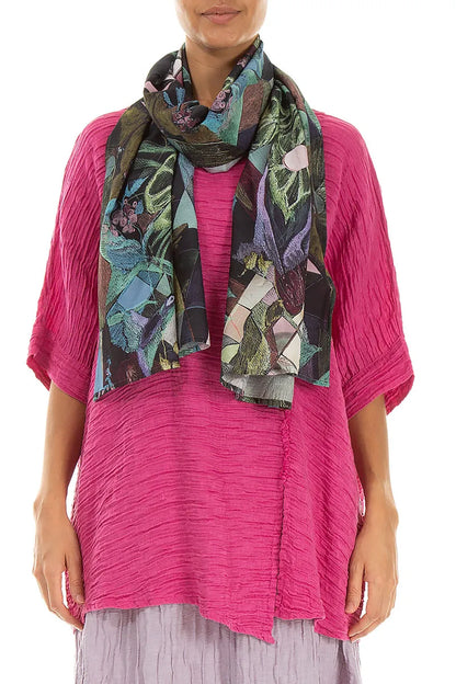 Art Mosaic Silk Bamboo Scarf 1