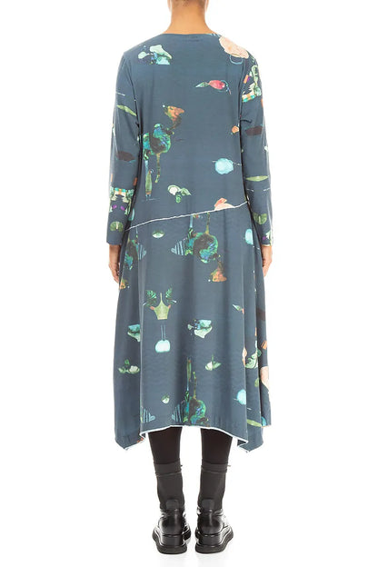 Asymmetric Flared Fairy-Tale Cotton Dress