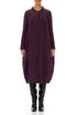 Balloon Crinkled Deep Plum Silk Linen Jacket 1