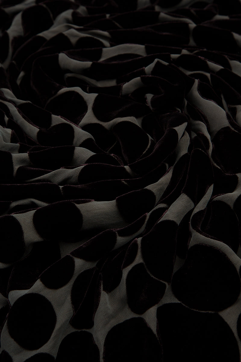 Balloon Devoré Bubbles Black Velvet Dress 5
