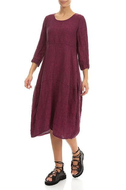 Balloon Fuchsia Mélange Linen Dress 3