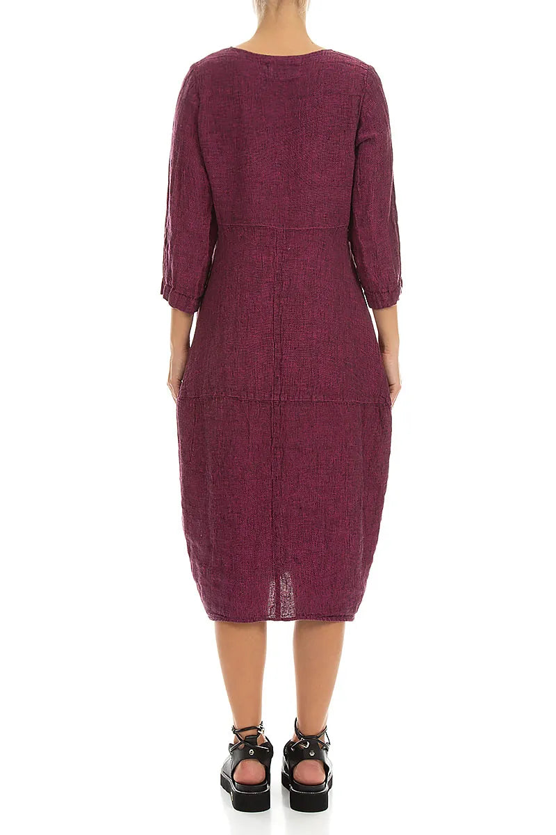 Balloon Fuchsia Mélange Linen Dress 2