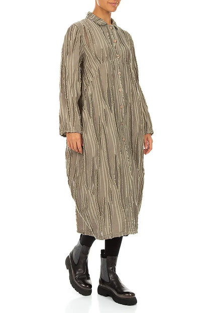 Balloon Olive Fray Weave Jacket 3