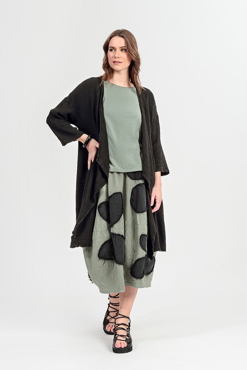Balloon Sage Petal Linen Skirt 7