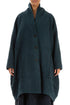 Balloon Teal Plush Wool Cotton Coat 1