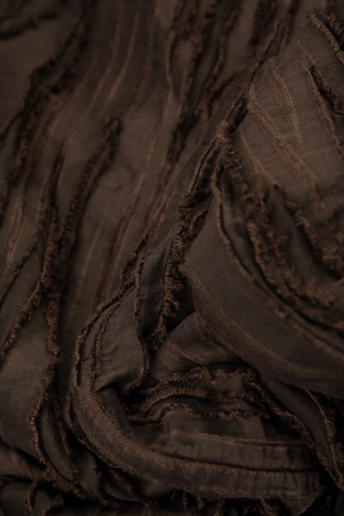 Balloon Truffle Brown Fray Weave Dress 6