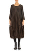 Balloon Truffle Brown Fray Weave Dress 1