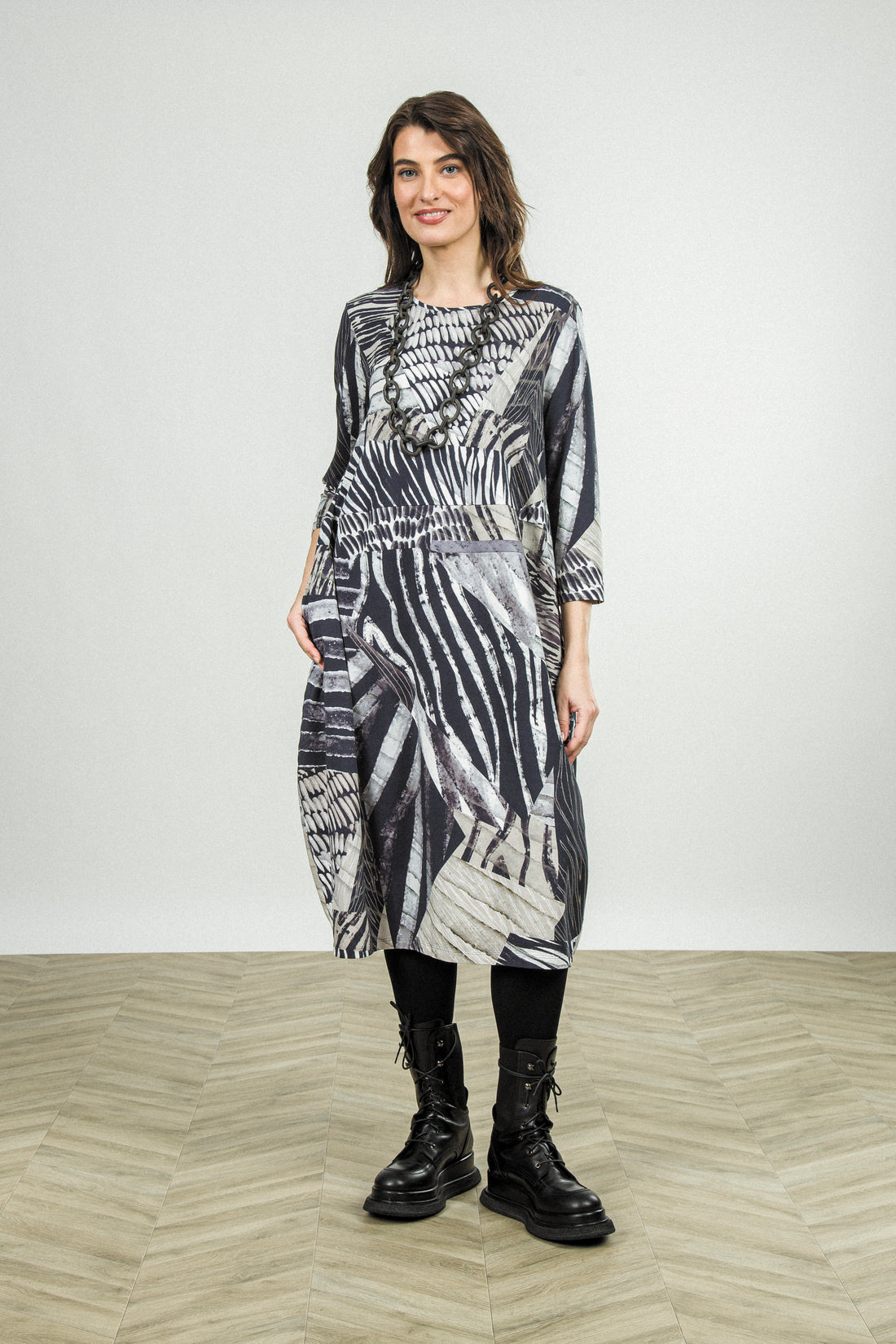 Balloon Wild Ink Cotton Dress 1
