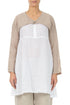 Beige Gauze Linen Overlay Jacket 1