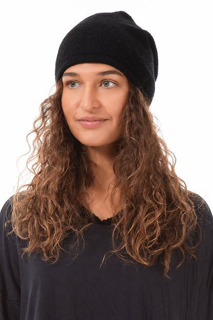 Black Wool Beanie Hat 3