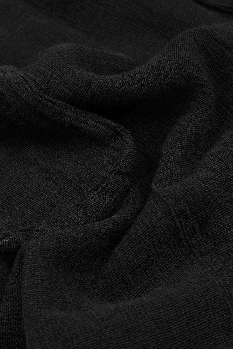 Black Sweetheart Neck Mélange Linen Blouse 5