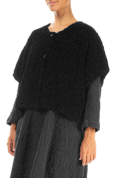 Black Teddy Cotton Gilet