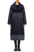 Blue Alpaca Wool Trapeze Coat 2