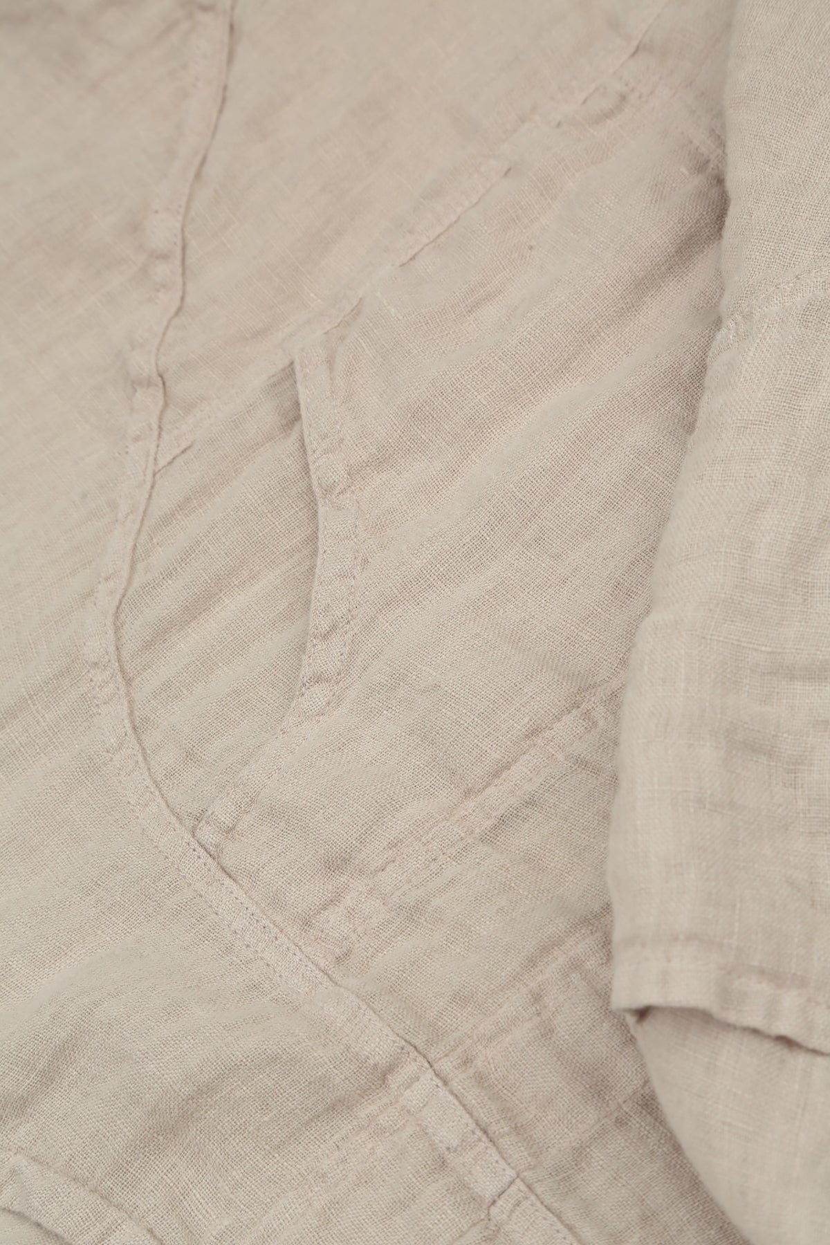 Boxy Beige Gauze Linen Blouse 5
