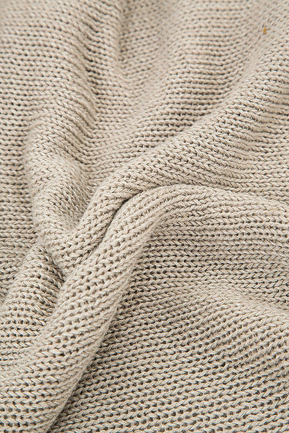 Buttoned Natural Linen Cardigan 5