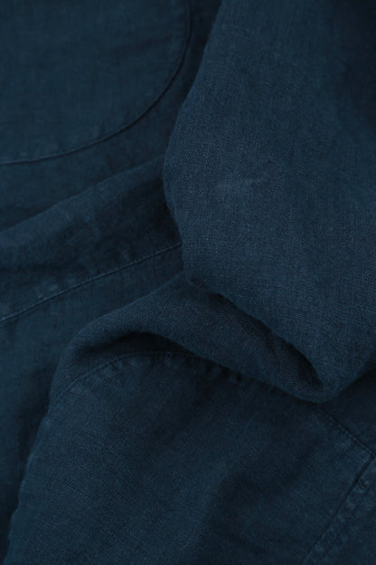Buttoned Navy Linen Jacket 5