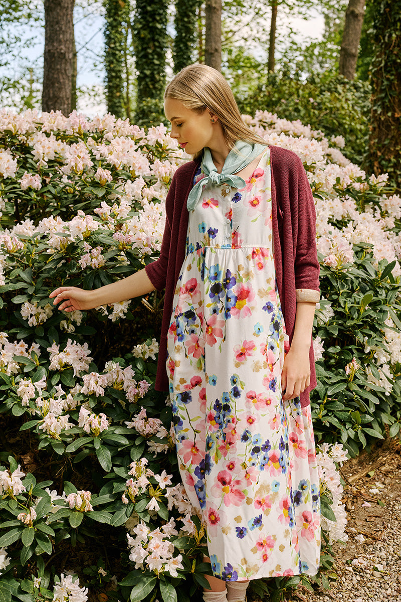 Buttoned Primrose Silk Bamboo Dress 1